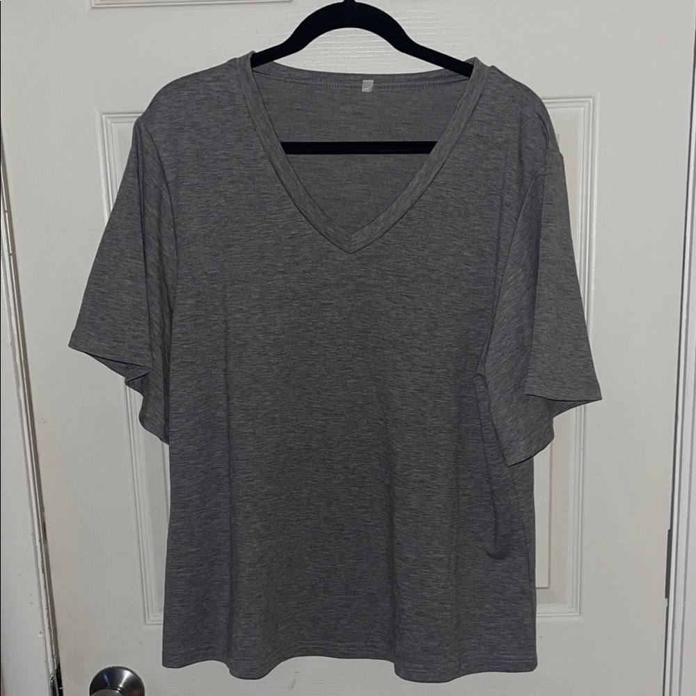 Gray V-Neck T-Shirt/Sweatshirt Never Worn